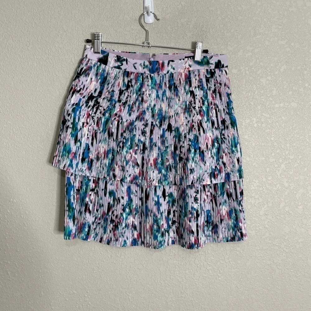 J Crew Purple Accordion Pleated Skirt 0